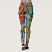 Belles Leggings d'Art Abstrait Traditionnel (Dos)