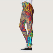 Belles Leggings d'Art Abstrait Traditionnel (Gauche)