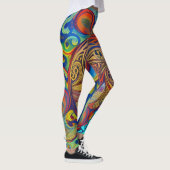Belles Leggings d'Art Abstrait Traditionnel (Droite)