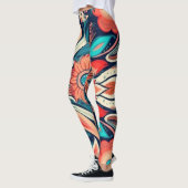 Belles Leggings d'Art Abstrait Traditionnel (Gauche)