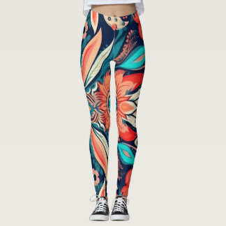 Belles Leggings d'Art Abstrait Traditionnel