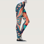 Belles Leggings d'Art Abstrait Traditionnel (Droite)