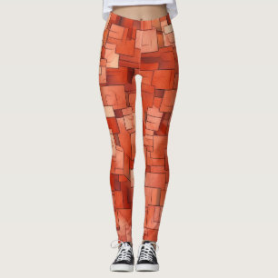 Belles Leggings d'Art Abstrait Traditionnel