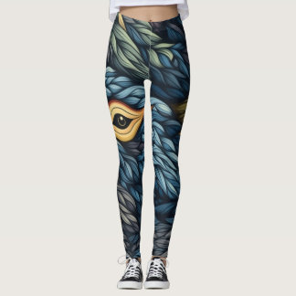 Belles Leggings d'Art Abstrait Traditionnel
