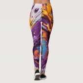 Belles Leggings d'Art Abstrait Traditionnel (Dos)