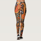 Belles Leggings d'Art Abstrait Traditionnel (Dos)