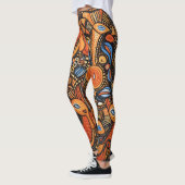 Belles Leggings d'Art Abstrait Traditionnel (Gauche)
