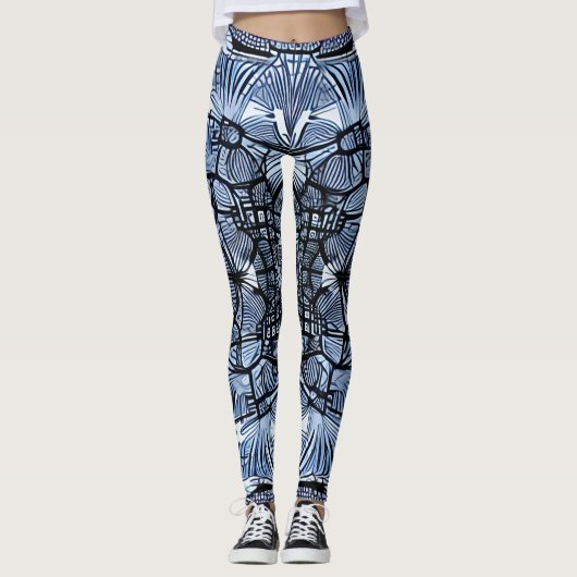 Belles Leggings d'Art Abstrait Traditionnel (Devant)