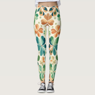 Belles Leggings d'Art Abstrait Traditionnel