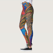 Belles Leggings d'Art Abstrait Traditionnel (Gauche)
