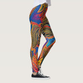 Belles Leggings d'Art Abstrait Traditionnel (Droite)