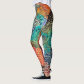 Belles Leggings d'Art Abstrait Traditionnel (Gauche)