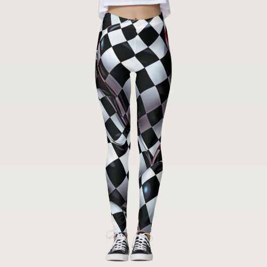 Belles Leggings d'Art Abstrait Traditionnel (Devant)