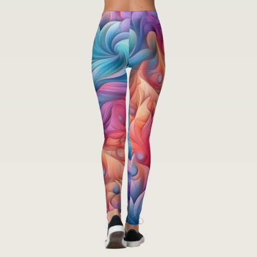 Belles Leggings d'Art Abstrait Traditionnel (Dos)