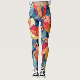Belles Leggings d'Art Abstrait Traditionnel