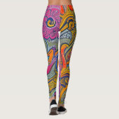 Belles Leggings d'Art Abstrait Traditionnel (Dos)