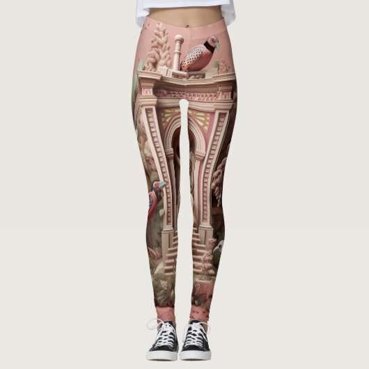 Belles Leggings d'Art Abstrait Traditionnel (Devant)