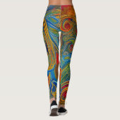 Belles Leggings d'Art Abstrait Traditionnel (Dos)