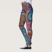 Belles Leggings d'Art Abstrait Traditionnel (Gauche)