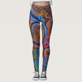 Belles Leggings d'Art Abstrait Traditionnel (Devant)