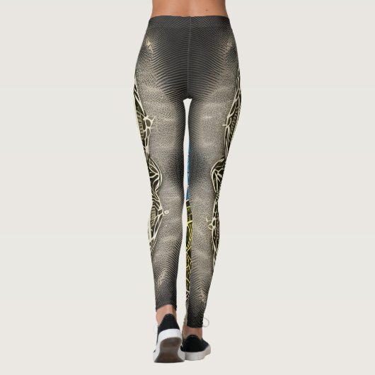 Belles Leggings d'Art Abstrait Traditionnel (Dos)