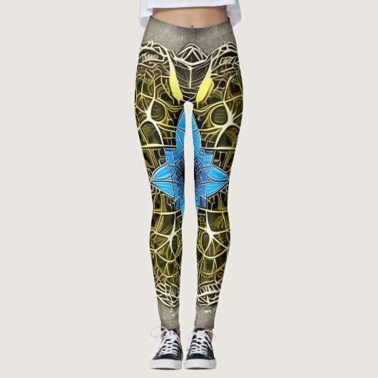 Belles Leggings d'Art Abstrait Traditionnel (Devant)