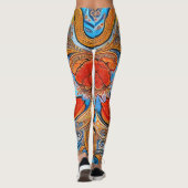 Belles Leggings d'Art Abstrait Traditionnel (Dos)