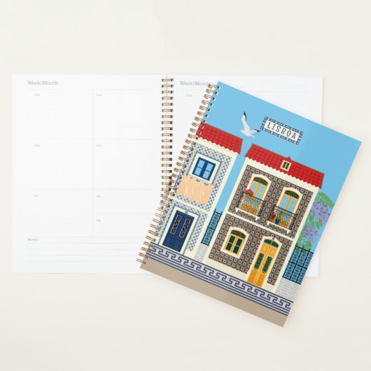 Belles maisons portugaises avec tuiles ou azulejos (Devant avec enveloppe)