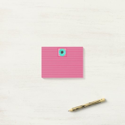 Belles notes de post-it aux fleurs (Sur un bureau)