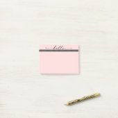Belles notes de post-it de bonjour (Sur un bureau)