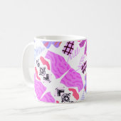 Belles nuances de mauve Mug Abstrait (Devant gauche)