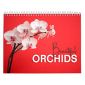 Belles orchidées avec Notes Calendrier mural (Protection)