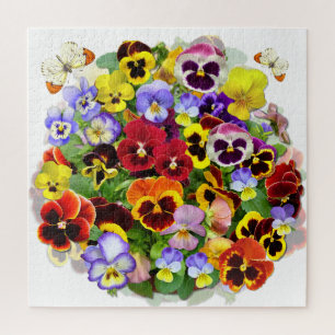 Belles Pansies colorées Puzzle
