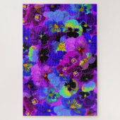 Belles Pansies Puzzle Violet Fleurs (Vertical)