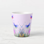 Belles papillons couleur Latte Mug (Devant)