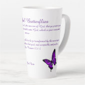 Belles papillons Latte Mug (Angle droit)