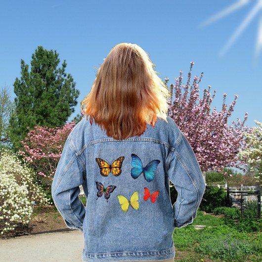 Belles papillons multicolores sur