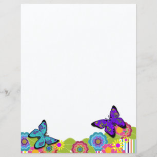 Belles papillons ! Papeterie aux fleurs vives