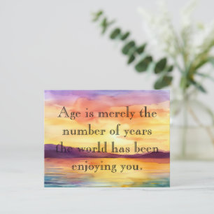 Belles paroles sur le vieillissement Carte de voeu