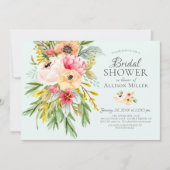 Belles pivoines Floral Bridal Shower Invitations (Devant)