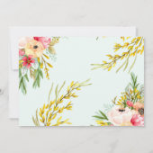 Belles pivoines Floral Bridal Shower Invitations (Dos)