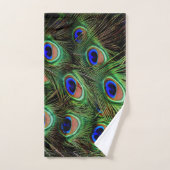 Belles plumes de paon (Serviette à main)