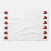 Belles pommes rouges sur une serviette de cuisine (Horizontal)