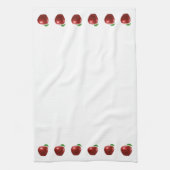 Belles pommes rouges sur une serviette de cuisine (Vertical)