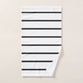 Belles rayures blanches noires (Serviette à main)