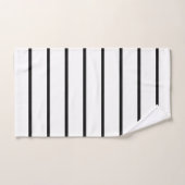 Belles rayures blanches noires (Serviette à main)