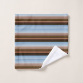 Belles rayures bleu vintage (Gant de toilette)