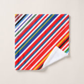 Belles rayures décoratives colorées (Gant de toilette)