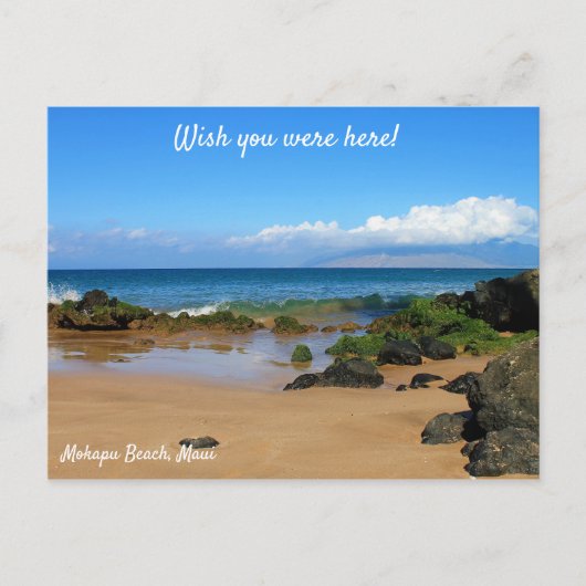Belles rochers sur une carte postale de Maui Beach (Devant)