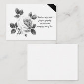 Belles Roses Blanches Après Carte de remerciements (Devant / Derrière)